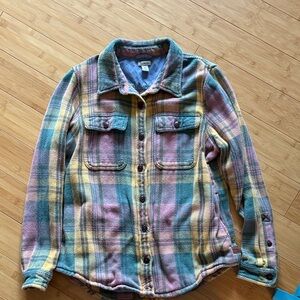 L.L. Bean Multicolor Plaid Utility Jacket